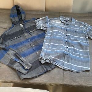 Ezekiel Men’s L/S Hooded Bttn Frnt Shirt and S/S Bttn Frnt  Shirt